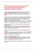 ATI 2019 Fundamentals Proctored Exam&colon; Ultimate  Retake Guide EXAM QUESTIONS AND WELL  ELABORATED ANSWERS &lpar;VERSIONS&rpar;