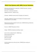 PHCLE Test Quizzes with 100&percnt; Correct Solutions