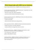 PHCLE Study Guide with 100&percnt; Correct Solutions
