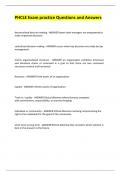 PHCLE Exam practice Questions and Answers