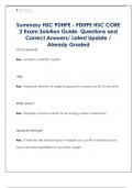 Summary HSC PDHPE - PDHPE HSC CORE  2 Exam Solution Guide&period; Questions and  Correct Answers&sol; Latest Update &sol;  Already Graded