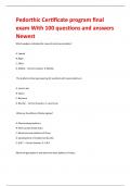 Pedorthic Certificate program final exam With 100 questions and answers Newest 