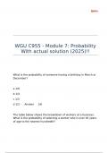 WGU C955 - Module 7 Probability With actual solution &lpar;2025&rpar;&excl;&excl;