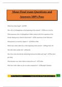 Maus Final exam Questions and Answers 100&percnt; Pass