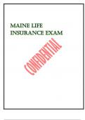 Exam &lpar;elaborations&rpar; Maine Life Insurance