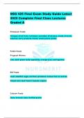 NSG 425 Final Exam Study Guide Latest  2025 Complete Final Class Lectures  Graded A