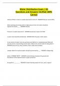 Water Distribution Exam &vert; 83 Questions and Answers Verified 100&percnt; Correct