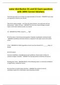 water distribution D1 and D2 Exam questions with 100&percnt; Correct Solutions