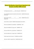 Water Distribution Actual Exam Questions and Answers Verified 100&percnt; Correct