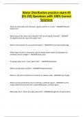 Water Distribution practice exam &num;2 &lpar;D1-D2&rpar; Questions with 100&percnt; Correct Solutions