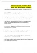 Network Security Essentials Study Guide with 100&percnt; Correct Solutions