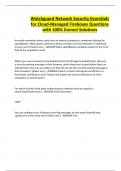 Watchguard Network Security Essentials for Cloud-Managed Fireboxes Questions with 100&percnt; Correct Solutions