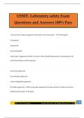 OSMT- Laboratory safety Exam Questions and Answers 100&percnt; Pass