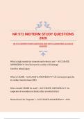 NR 571 MIDTERM STUDY QUESTIONS 2025 WITH GUARANTEED ACCURATE ANSWERS