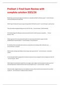 ProStart 1 Final Exam Review with complete solution 2025&sol;26