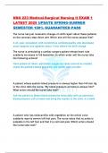 NSG 223 Medical-Surgical Nursing II EXAM 1  LATEST 2025 UPDATE SPRING-SUMMER  SEMESTER 100&percnt; GUARANTEED PASS
