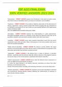 EDF 6225 FINAL EXAM  100&percnt; VERIFIED ANSWERS 2023&sol;2024