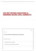 CSE RRT REVIEW QUESTIONS & ANSWERS RATED 100&percnt; CORRECT&excl;&excl;