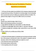 TMC Mechanical Ventilation Practice Exam &lpar;Latest 2026 &sol; 2027 Update&rpar; Questions and Verified Answers &vert; 100&percnt; Correct &vert; Grade A&plus;
