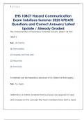 EHS 108CT Hazard Communication  Exam Solutions Summer 2025 UPDATE Questions and Correct Answers&sol; Latest  Update &sol; Already Graded