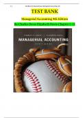 TEST BANK Managerial Accounting 4th Edition By Charles Davis Elizabeth Davis Chapter 1 -13