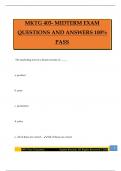 MKTG 403- MIDTERM EXAM QUESTIONS AND ANSWERS 100&percnt; PASS