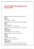 HS 2211 FINAL Exam Questions and answers 2025&period;