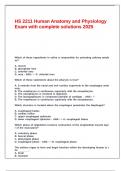 HS 2211 Human Anatomy and Physiology Exam with complete solutions 2025&period;