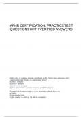 aPHR certification&colon; practice test questions