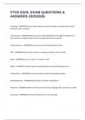 FTCE ESOL EXAM QUESTIONS & ANSWERS 2025&sol;2026