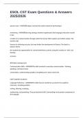 ESOL CST Exam Questions & Answers 2025&sol;2026