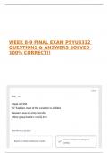WEEK 8-9 FINAL EXAM PSYU3332 QUESTIONS & ANSWERS SOLVED 100&percnt; CORRECT&excl;&excl;
