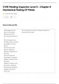 CWB Welding Inspector Level II -Ch 8 Mechanical Testing Of Welds Exam Q&A-s Latest Update&period;pdf
