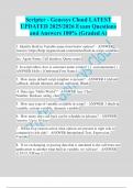 Scripter - Genesys Cloud LATEST UPDATED 2025&sol;2026 Exam Questions and Answers 100&percnt; &lpar;Graded A&rpar;