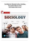 Test Bank for Macionis&sol;Gerber&comma; Sociology&comma; Ninth Canadian Edition &lpar;all chapters questions&sol;answers&sol;rationales&rpar; ISBN&colon;9780134669380 latest spring  A&plus; guide&period;