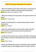 NHA Final Exam &lpar;Latest 2025 &sol; 2026 Update&rpar; Questions and Verified Answers &vert; 100&percnt; Correct &vert; Grade A&plus;