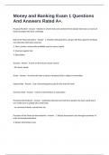 Money and Banking Exam 1 Questions And Answers Rated A&plus;&period;
