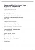 Money and Banking Latest Exam Questions Fully Solved&period;