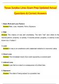 Texas Surplus Lines Exam Prep &lpar;Latest 2025 &sol; 2026 Update&rpar; Questions and Verified Answers &vert; 100&percnt; Correct &vert; Grade A&plus;