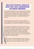 WGU D333 ETHICAL ISSUES IN DATA TEST 2025 &vert;GUARANTEED ACCURATE ANSWERS