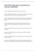 UGA POLS 1101 Exam 1 Questions & Answers 2025&sol;2026