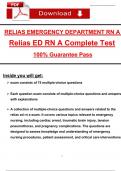 Relias ED RN A Test &lpar;Latest 2025 &sol; 2026&rpar;&colon; Most Comprehensive Qs & Ans - to Pass the Exam&comma; 100&percnt; Verified