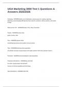 UGA Marketing 3000 Test 1 Questions & Answers 2025&sol;2026