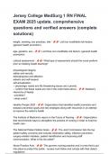 Jersey College MedSurg 1 RN FINAL EXAM 2025 update&period; comprehensive questions and verified answers &lpar;complete solutions&rpar;