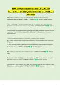 SDV 100 proctored exam UPDATED ACTUAL Exam Questions and CORRECT  Answers