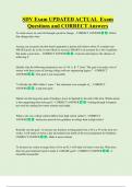 SDV Exam UPDATED ACTUAL Exam Questions and CORRECT Answers