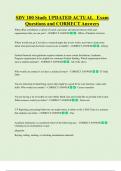 SDV 100 Study UPDATED ACTUAL Exam Questions and CORRECT Answers