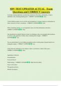 SDV TEST UPDATED ACTUAL Exam Questions and CORRECT Answers