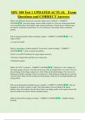 SDV 100 Test 1 UPDATED ACTUAL Exam Questions and CORRECT Answers