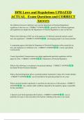 DPR Laws and Regulations UPDATED ACTUAL Exam Questions and CORRECT  Answers